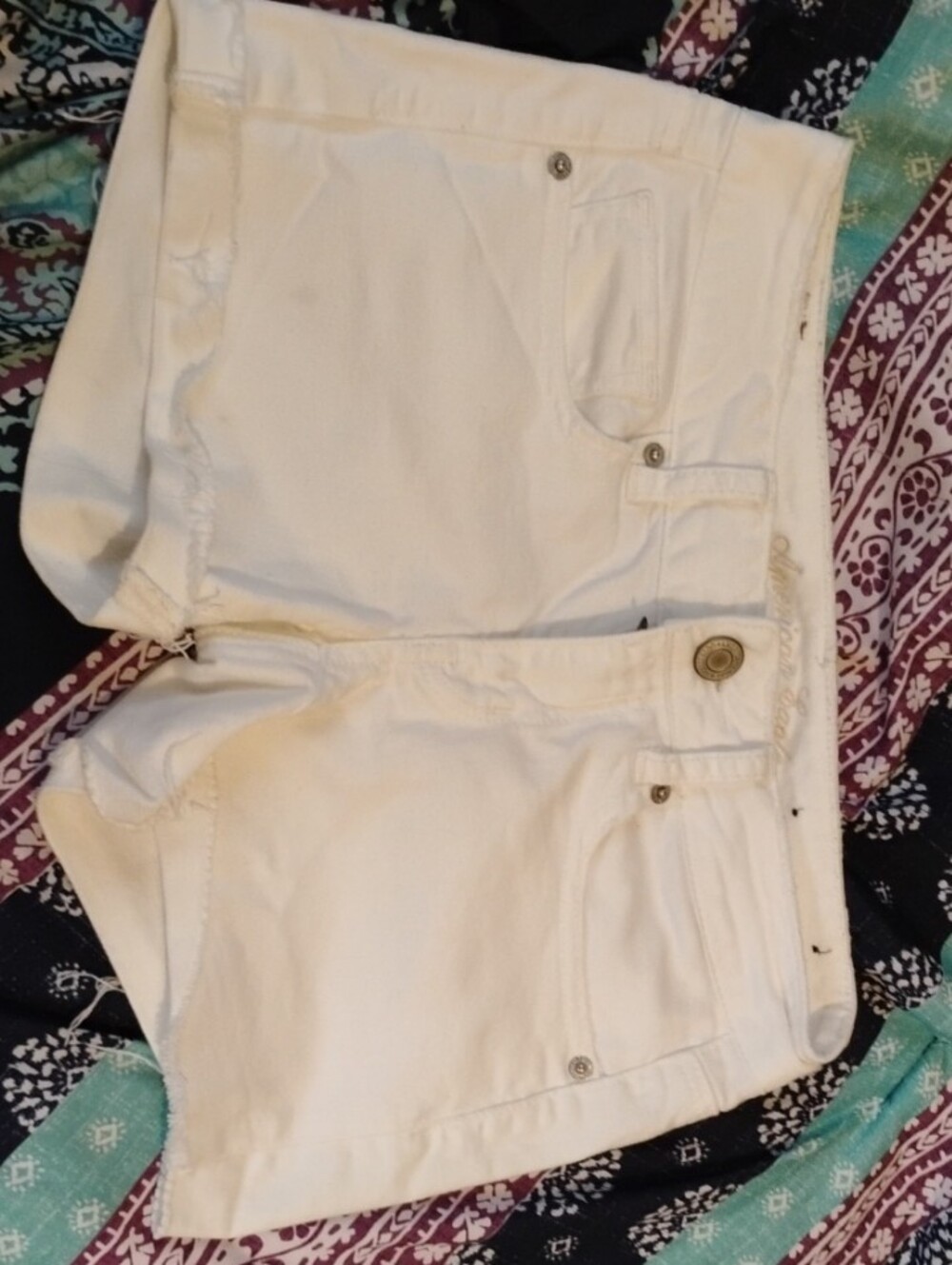 American Eagle Outfitters White Denim Shorts